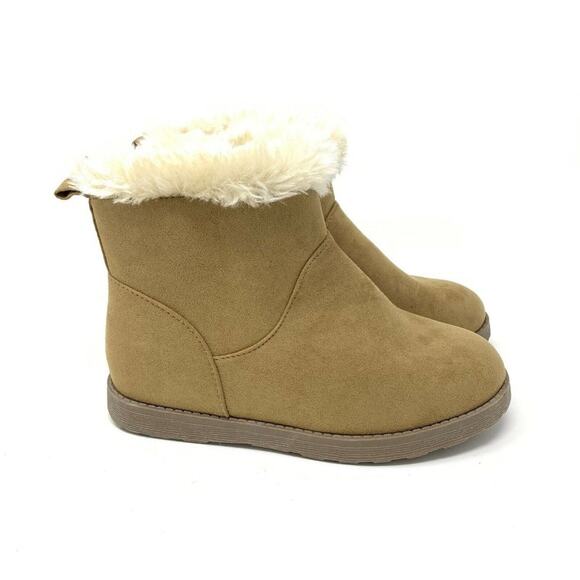 Cat & Jack Girls' Haiden Tan Winter Boots Big Girl Size 4 NWT - Picture 1 of 7